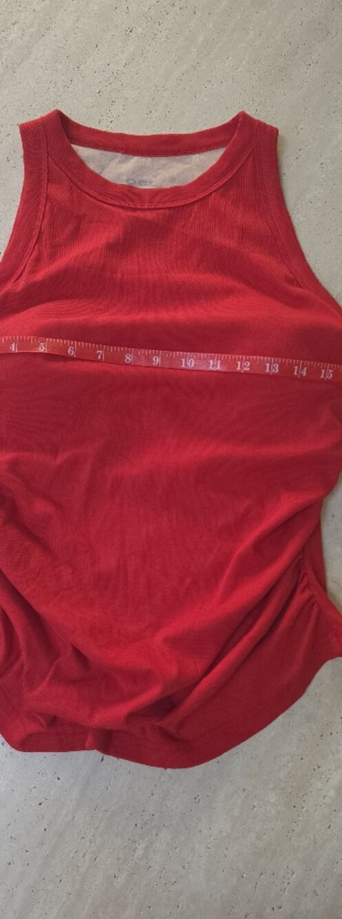 NWT OGL Red Ribbed Racerback Tank Top - Picture 6 of 7